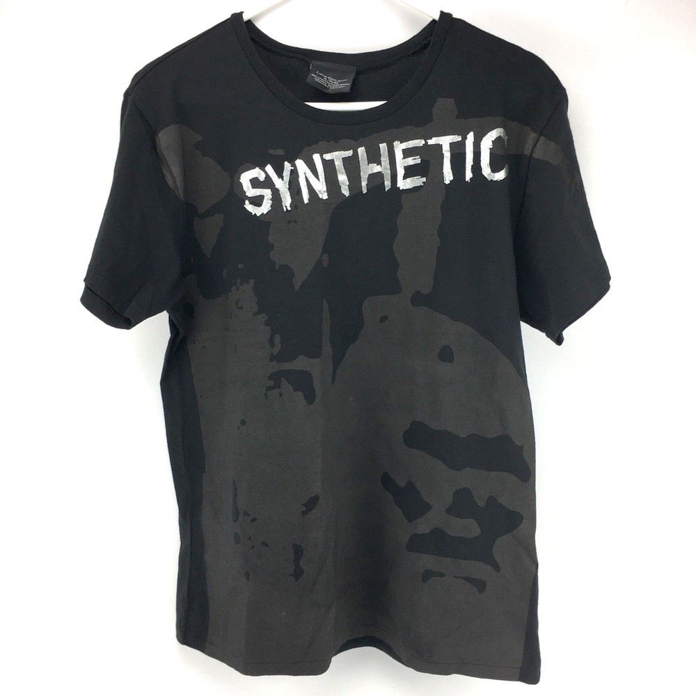 Calvin Klein Synthetic Splash T Shirt Mens Size XL Black Made In Peru