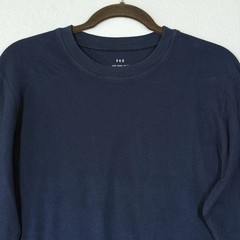 Save Khaki United Shirt Men Medium Long Sleeve Pointelle Crew Tee Minimalist USA