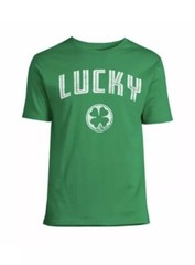 Way To Celebrate St. Patricks Day Men’s Lucky Graphic Tee Green Small (34-36)