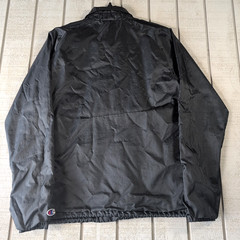VTG Champion Lined Windbreaker Jacket Boys Youth Small Black Daily Active Wear