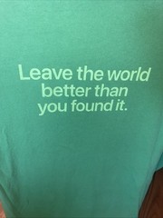 Apple T-Shirt Sz 3XL Leave The World Better Than You Found It Green Computers