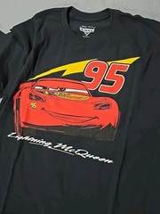 Disney Pixar Cars Incredibles Black T-Shirt Lot 4pc SZ Medium (Y)