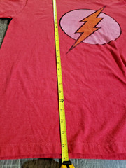 DC Comics The Flash Shirt Vintage Distressed Logo Men’s Red Heather T-Shirt XL