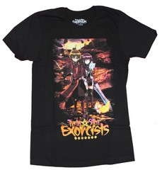 Twin Star Exorcist Mens T-Shirt – Full Color Image of the Twins