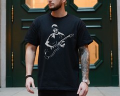 U2 The Edge T-Shirt Gibson Les Paul Rock Band on Premium Comfort Colors 1717 Tee