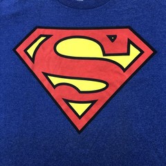 Superman Shirt Mens XL Blue DC Comics Superhero Logo Crewneck Tee Cotton Blend