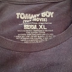 Mens Black TOMMY BOY The Movie Graphic Print Short Sleeve T-Shirt XL