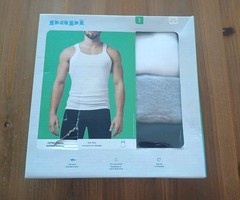 3-Pack Papi Soft 4-Way Stretch Tag-Free Modern Tank Tops Black Gray White Medium