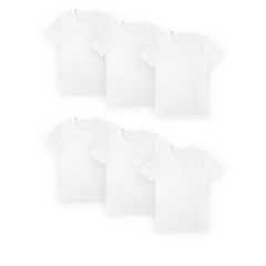 Member’s Mark Men’s 6 Pack Essential Undershirt Size S White