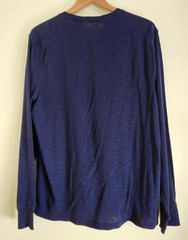 Men’s Apt. 9 Premier Flex Long Sleeve Navy Blue Henley Shirt, Size Extra Large
