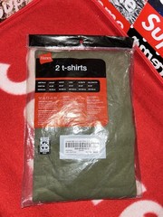 Supreme Hanes Tagless Tees SS22 Olive size Small NEW