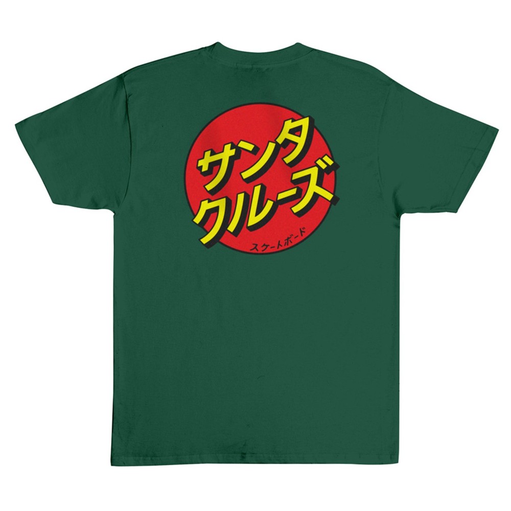 Santa Cruz Skateboards Shirt Katakana Dot Forest Green