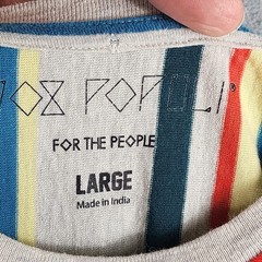 Vox Populi Brooklyn Shirt Mens L Multicolor Stripe Graphic Tee Jersey Knit