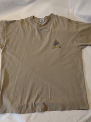Vintage Quiksilver Khaki Short-Sleeve Tee w/ Sm. Logo Front / Lg. Logo Back – XL
