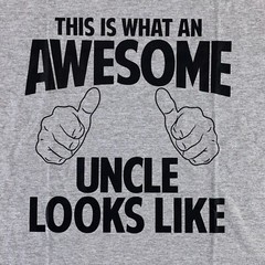 Gildan Soft Style Men’s Size XL Gray Awesome Uncle Funny Graphic T-Shirt New