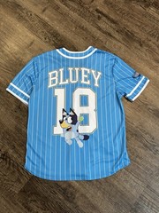 Bluey Baseball Jersey Mens Medium # Kids Cartoon Party Shirt Bluey And Bingo