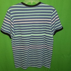 3005) NWOT LANDS’ END medium Mens tee shirt crew neck cotton striped new