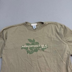 Vintage Aeropostale Surf Shirt Men’s Large Tan Green y2k Surfing Skate 2000s