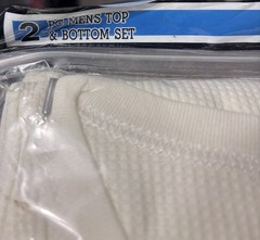 Marco Giovanni Men’s Waffle Knit Thermal Top XL Long Sleeve White NWT