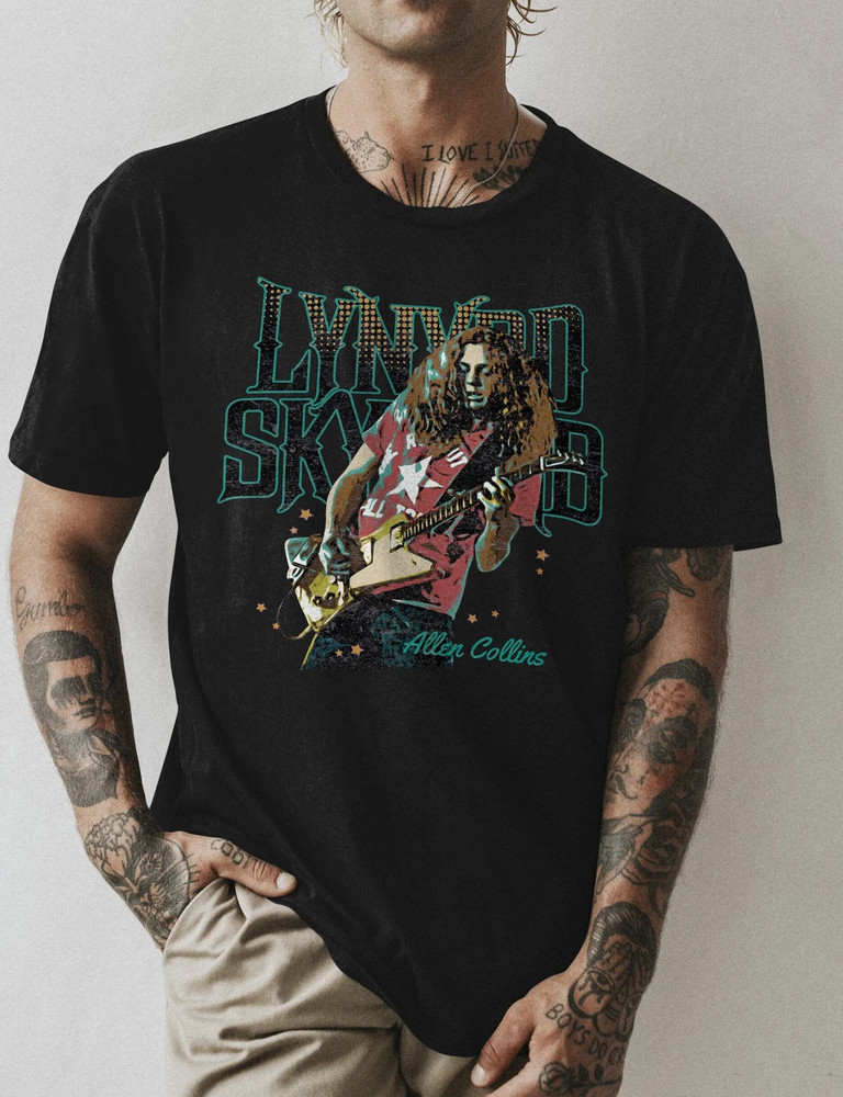 Allen Collins shirt, Lynyrd Skynyrd band music gift