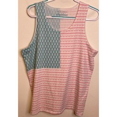 Chubbies Tank Top Shirt Mens Size LARGE Pineapple Flamingo Flag All Over Print