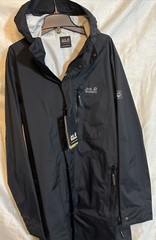 Jack Wolkskin Crosstown Raincoat Men Black size Medium