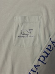 Vineyard Vines Men’s Long Sleeve T Shirt Seafoam Green Blue Whale Large