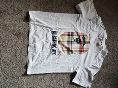 A Bathing Ape BAPE White Ape Head Graphic Logo Crew Neck T-Shirt Men’s L