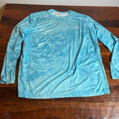 Realtree Men’s Blue Long Sleeve Fishing Performance Shirt Size L