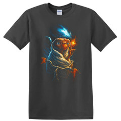 ET Alien Bike Glow Space Movie T Shirt Retro Sci Fi Fan Art Tee