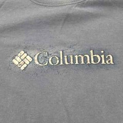 Columbia Shirt Mens Medium Blue Short Sleeve Graphic Fishing Outdoor
