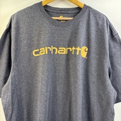 Carhartt Men’s Shirt 3XL Dark Grey Yellow Logo Short Sleeve T-Shirt