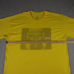 2010 Nike Air Jordan 25th Anniversary T Shirt Mens XL Yellow Jumpman Dallas READ