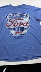 Ford Built Tough Graphic Logo Crew Neck Short Sleeve T-Shirt Blue Men’s M