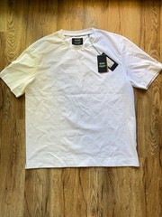 BOSS X ASTON MARTIN MERCERISED-COTTON T-SHIRT WITH WING DETAIL Classic white cre