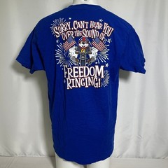 Buc-ee’s Independence Day Summer Freedom Ringing Blue T-Shirt Men’s XL