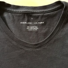 Everlane Uniform T Shirt Mens XL Pocket Short Sleeve Black 100% Organic Cotton