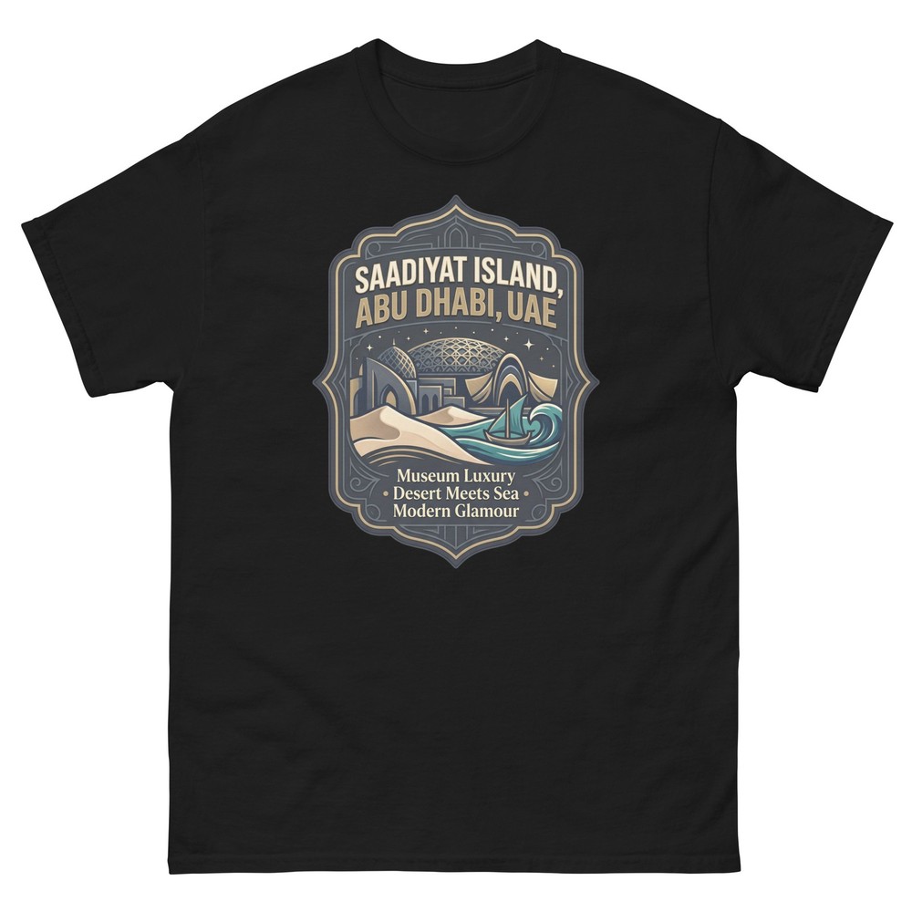Saadiyat Island Abu Dhabi UAE Luxury Graphic T-Shirt Unisex Travel Tee
