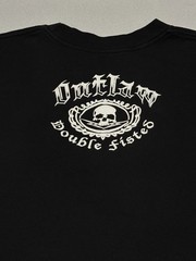 Outlaw Threadz Affliction Style Skull Guns Graphics Black T-shirt Size XL