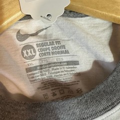 Nike Just Do it Gray White 3/4 Sleeve Baseball T-Shirt Graphic Mens 2XL
