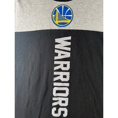 NBA Golden State Warriors Colorblock Graphic T-Shirt Gray Black Mens Medium
