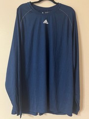 adidas Climalite Long Sleeve Tee Collegiate Navy