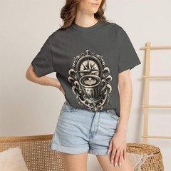 Monochrome Nautical Espresso Compass T-Shirt Graphic