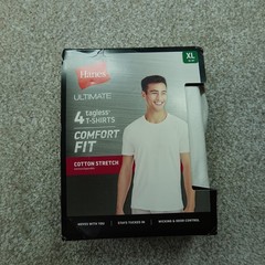 Hanes Shirts Mens Extra Large 46/48 White Cotton Stretch Comfort Fit 4 Pack