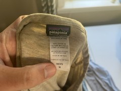 🏔️ Patagonia Men’s Cream Flecked Long Sleeve Henley T-Shirt Medium M EUC 🌿