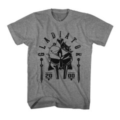 GLADIATOR Movie T Shirt STRENGTH & HONOR MAXIMUS 2 Sided Official Gray Heather