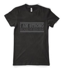 I’m Strong Because I’ve Been Weak Inpirational Slogan Personalised Adult T Shirt