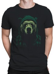 Hipster Bear: Cool Plaid Vibe Men’s T-shirt