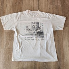 Vintage 90s So Many Toys So Little Time Tshirt Size L Cream White