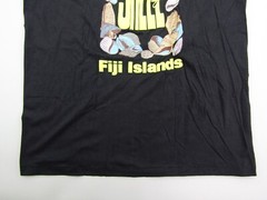 VINTAGE Fiji T-Shirt Adult XL Shells Graphic Short Sleeve Beach Black Seashells